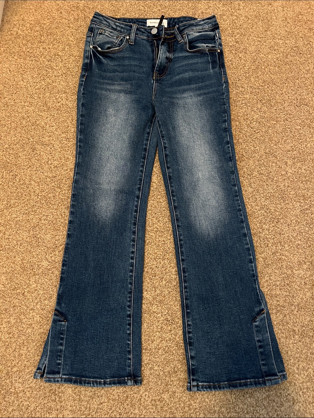 Risen Lydia High Rise Bootcut Side Slit Jeans